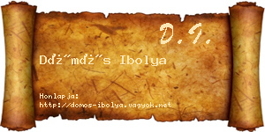 Dömös Ibolya névjegykártya